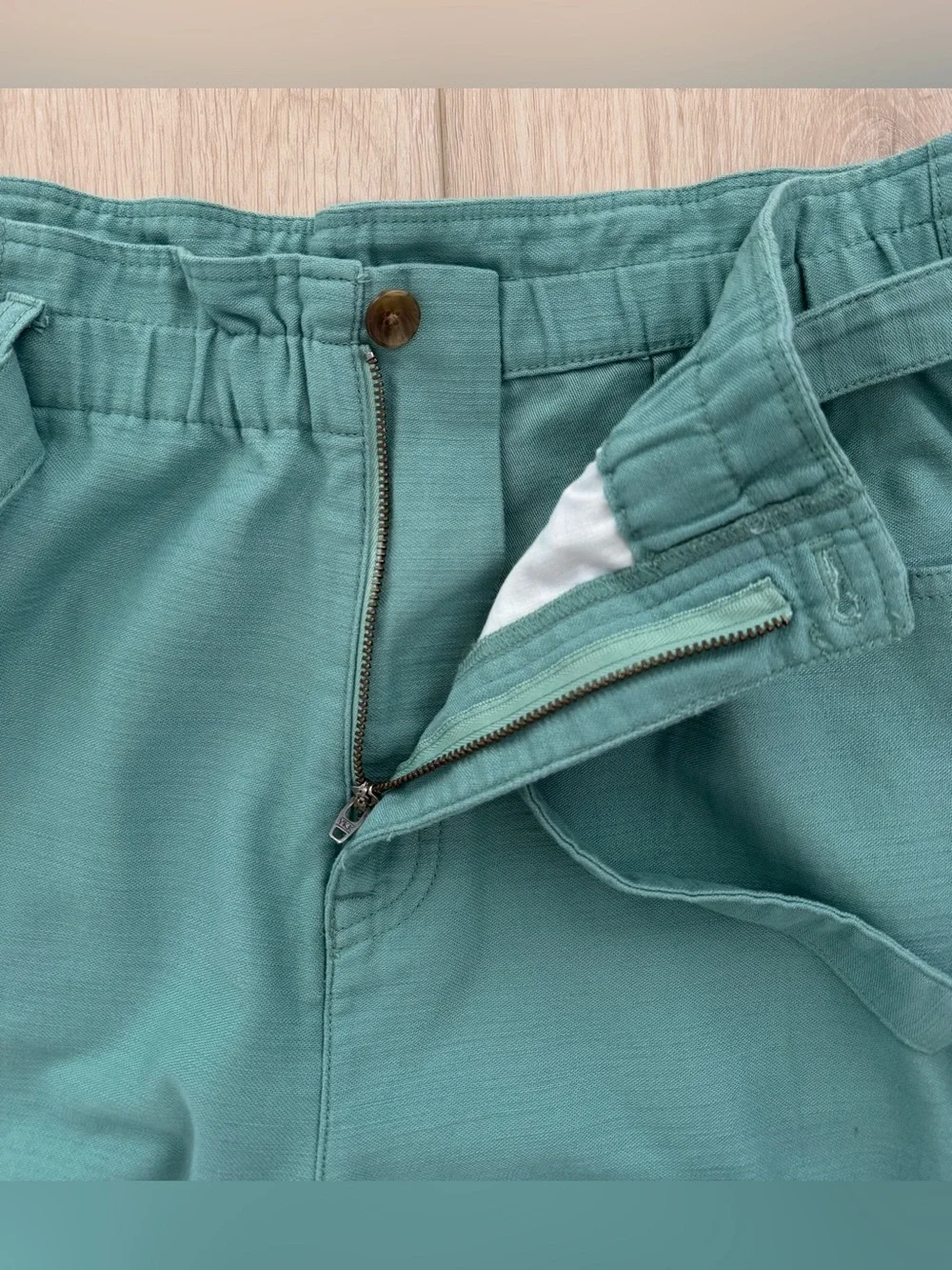 J. Crew women’s green size 14 cropped paper-bag waist loose cotton pants new NWT